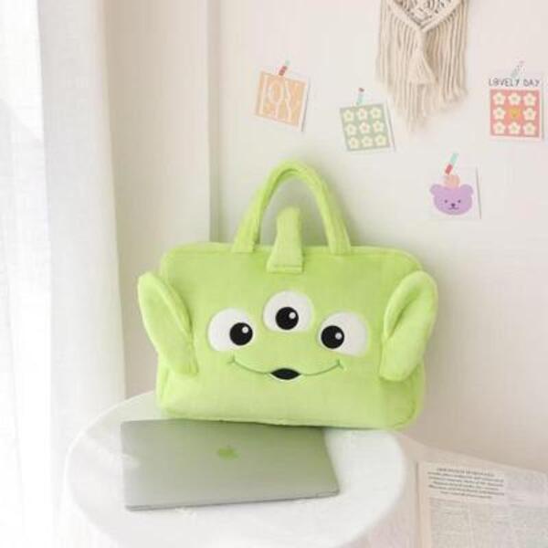 Hoạt Hình Túi Đựng Máy Tính Bảng laptop ipad Bằng Vải Lông Xù Đa Năng