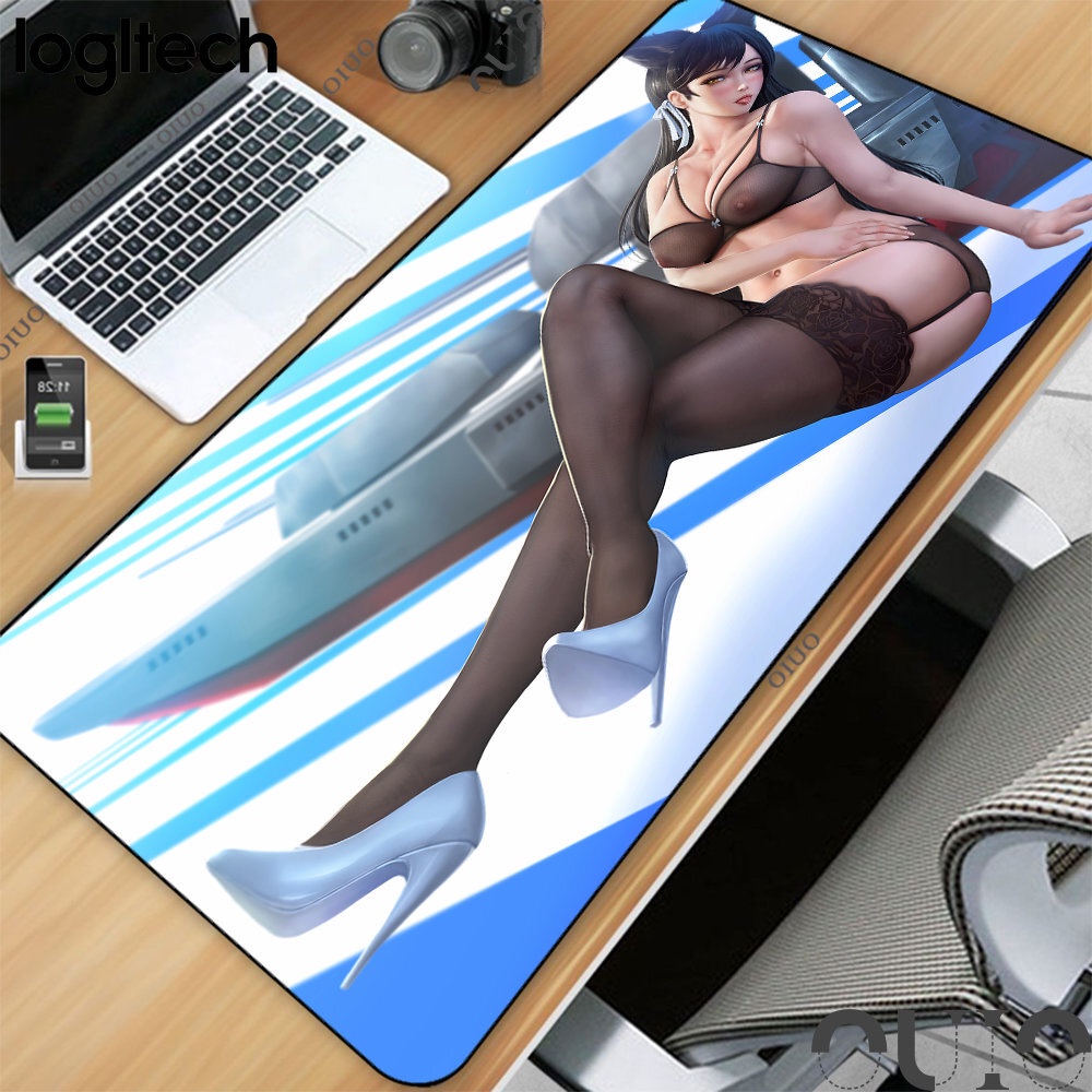 Uncensored Tấm Lót Chuột Bàn Phím Máy Tính laptop Chống Trượt Hình Cô Gái Quyến Rũ