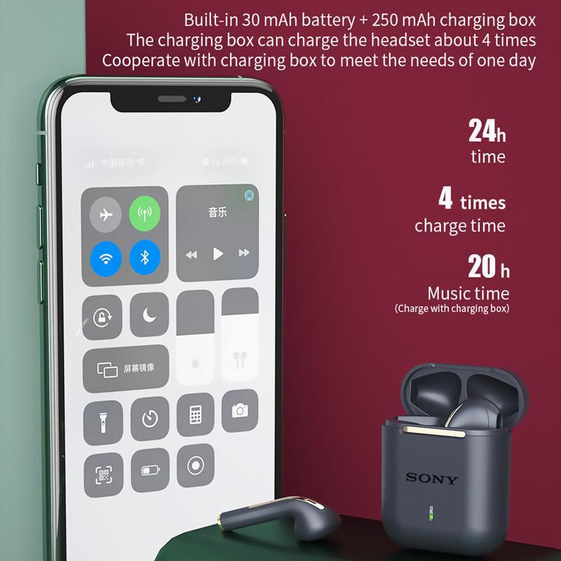 Tai Nghe Nhét Tai sony j18 tws Kết Nối bluetooth 5.0 Âm Thanh stereo Sống Động