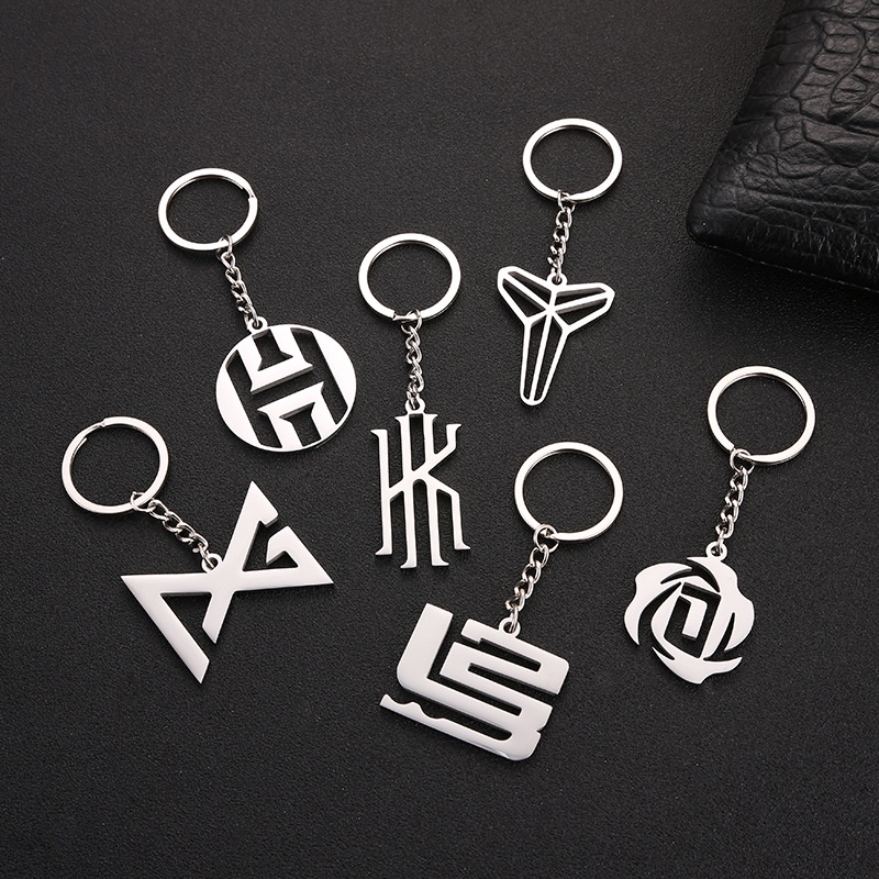 2025 nba ngôi sao móc khóa James Curry Kobe thép không gỉ ba lô mặt dây chuyền thể thao ngoại vi quà