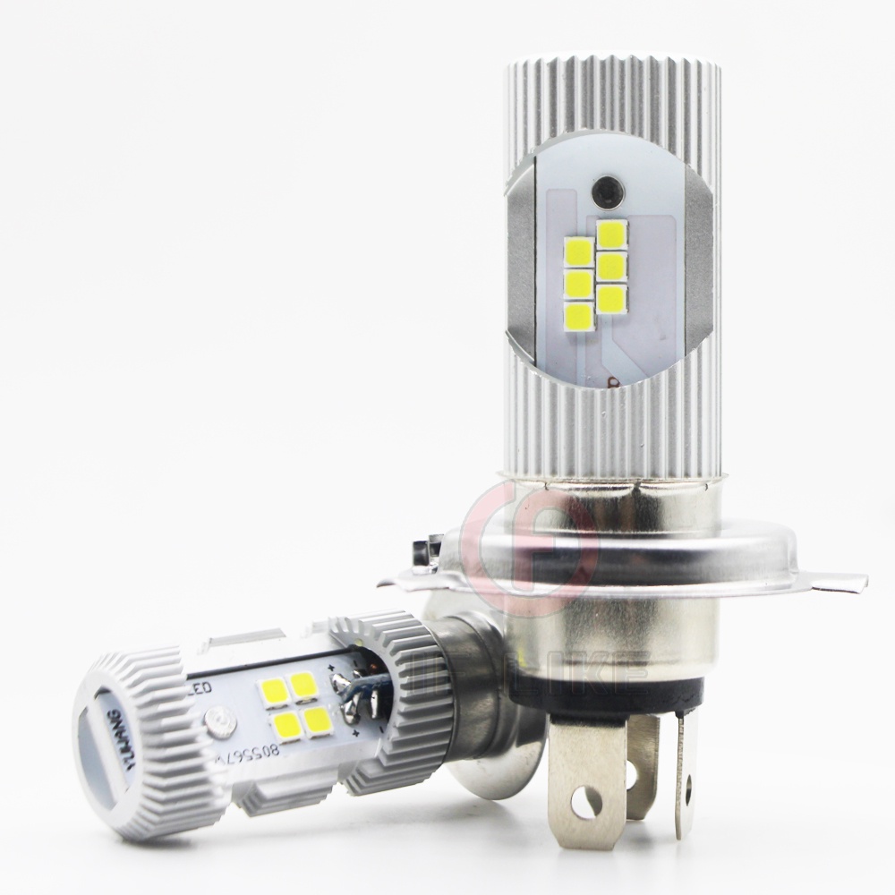 Đèn Pha led 6500k h6 px15d H4 12v-80v Ánh Sáng Trắng Cao Thấp Cho Xe Mô Tô