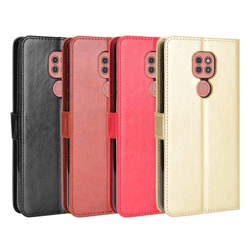 Dành Cho Motorola Moto G9 Play G9Play Ốp Lưng Lật Sang Trọng Ví Da PU Ốp Lưng Điện Thoại Có Đựng Thẻ