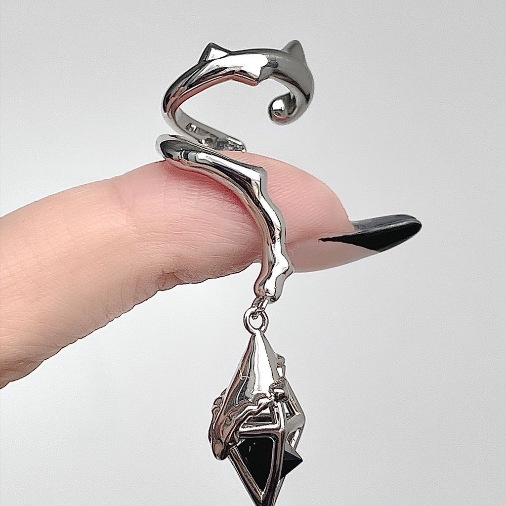 Bông Tai Dạng Kẹp Hình Rắn Thời Trang Cá Tính Cho Nữ