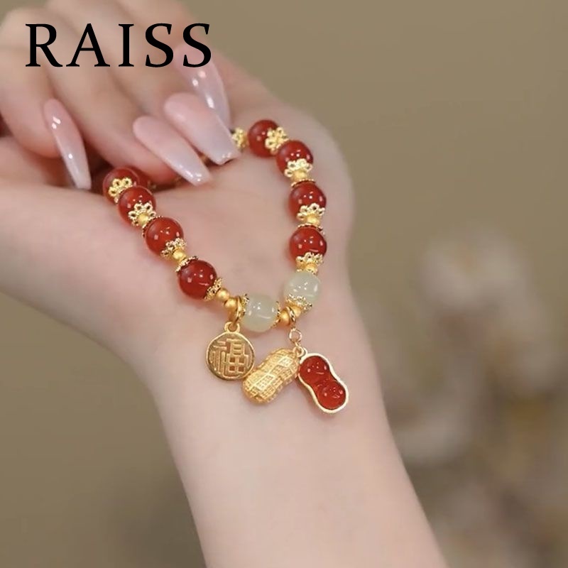 Vòng Tay Hạt Đậu Phộng Phong Cách Trung Hoa Mới 2023