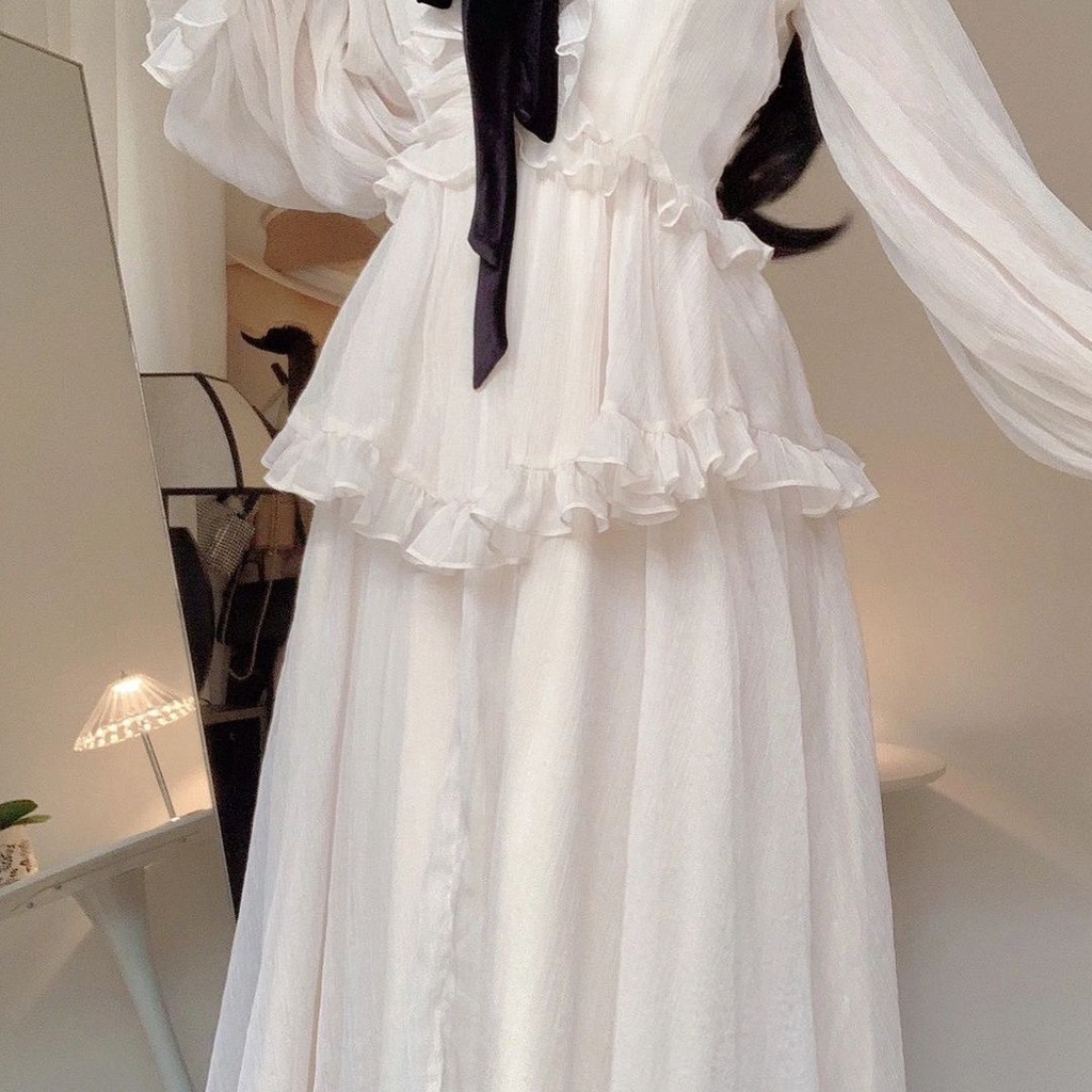 Váy hot xu hướng trong Năm Nay, Bộ Đồ Lụa Trắng Áo Sơ Mi Trắng, Váy Nửa Người dáng dài cho nữ