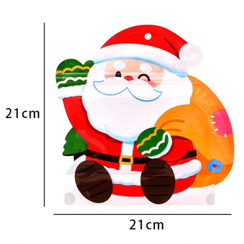 Túi Quà Giáng Sinh Tự Niêm Phong Túi Kẹo Bánh Quy Hoạt Hình Dễ Thương Quà Tặng Giáng Sinh Cho Trẻ Em