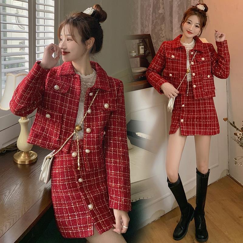Set Nữ 2 Món Phong Cách Màu Giáng Sinh An Lành, Thời Trang Thu Đông Kiểu Mới, Thời Thượng Thịnh Hành Cho Bạn Gái