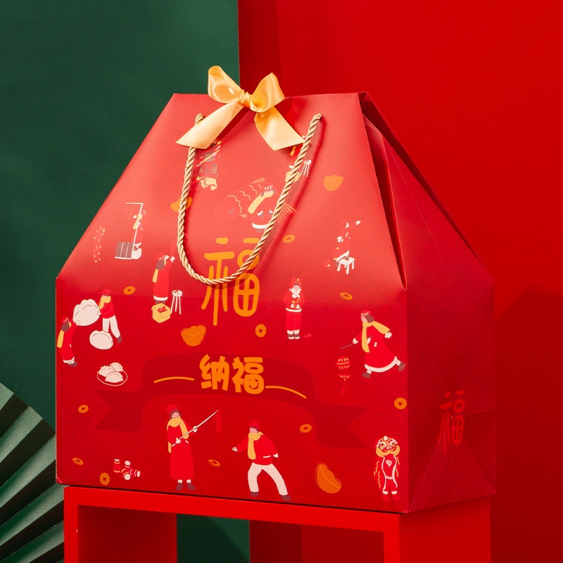 Túi Giấy Đựng Quà Họa Tiết Năm Mới 2024 Phong Cách Trung Hoa