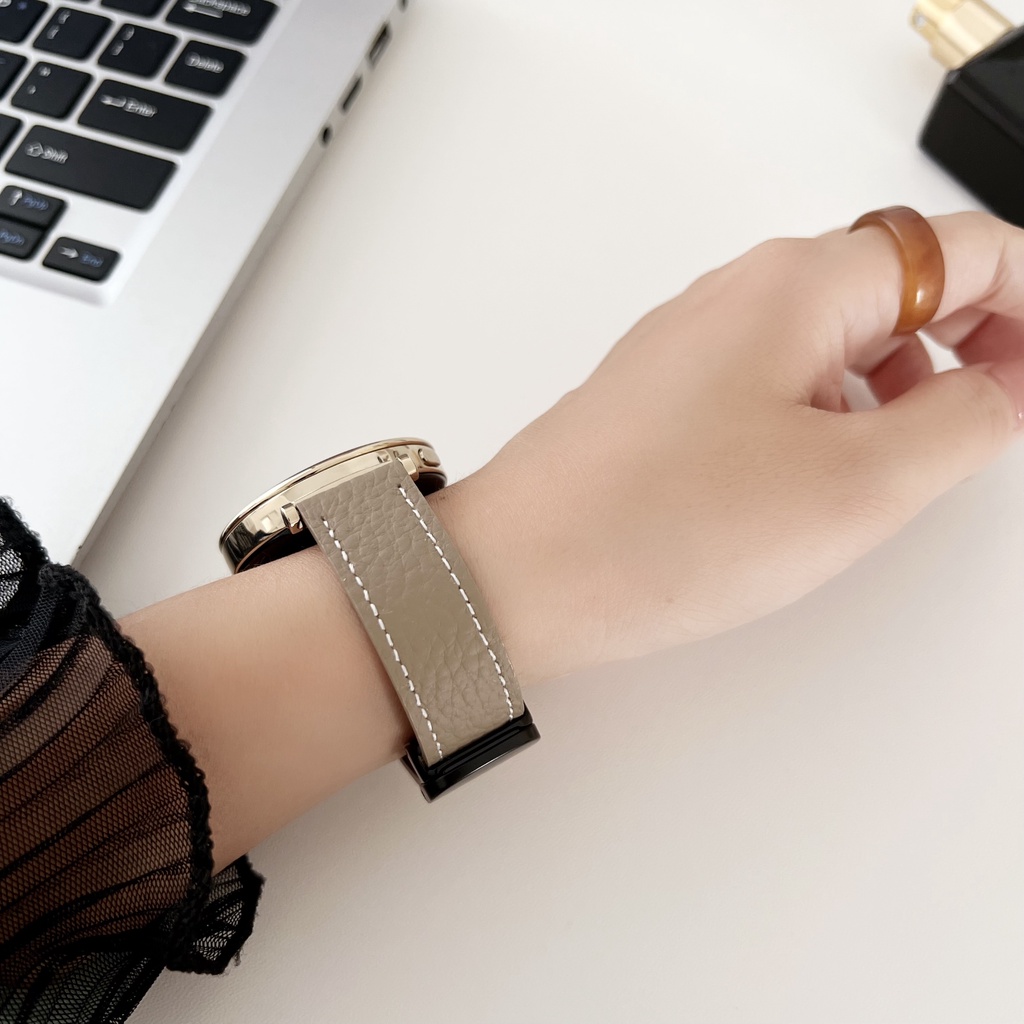 Dây Đeo Bằng Da Có Khóa Nam Châm Cho Đồng Hồ Thông Minh huawei gt 4 41mm 46mm gt4