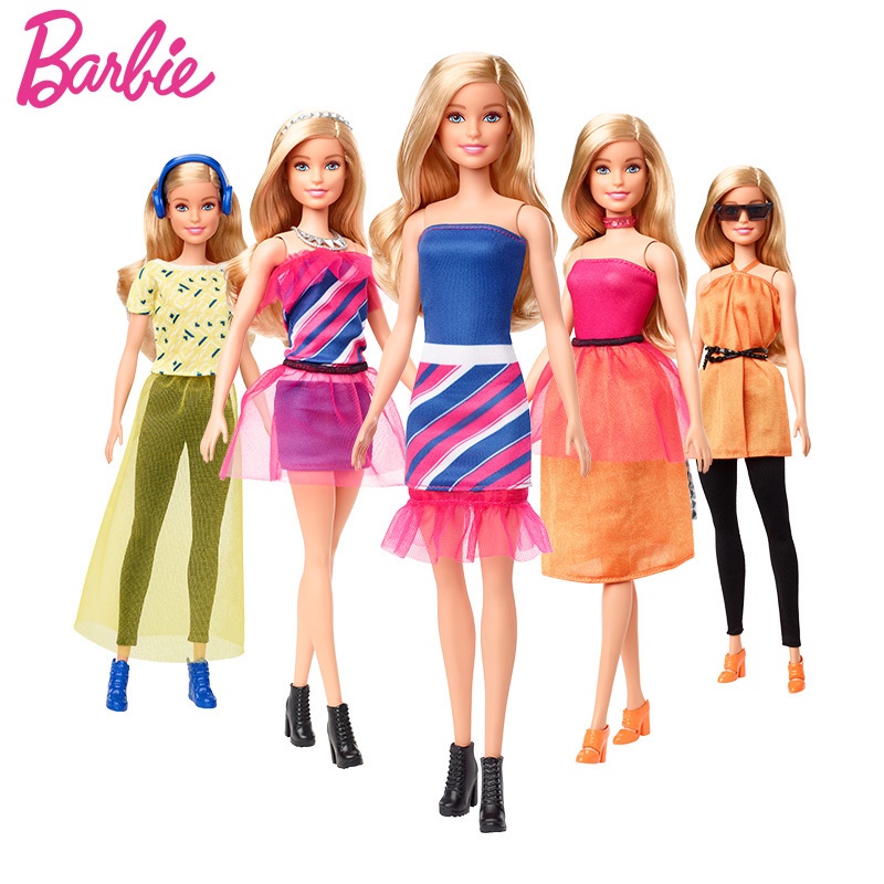 Original Barbie Fashion Combo Doll Set Gfb82 Girl Princess Elegant Dress Up Clothes Accessories Girl Toys Holiday Gift