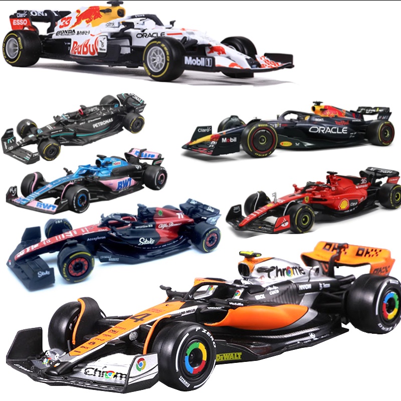 Bburago 1: 43 Mercedes W14 Red Bull RB19 SF23 Alpine A523 Alfa C43 F1 Mô Hình Công Thức Xe Tĩnh Mô P