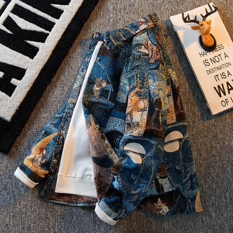  Áo Khoác Nam Thổ Cẩm  Thương Hiệu Nghệ Thuật Sơn Dầu 