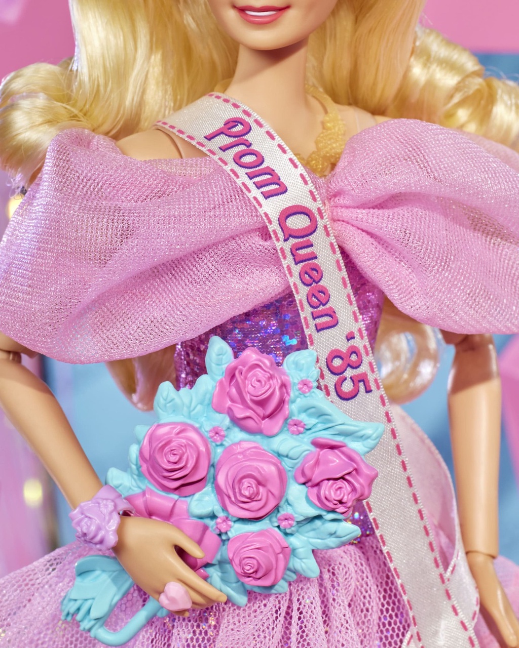 Original Barbie Doll Curly Blonde Hair 80S-Inspired Prom Night Barbie Rewind Series Prom Queen Nostalgic Collectibles an