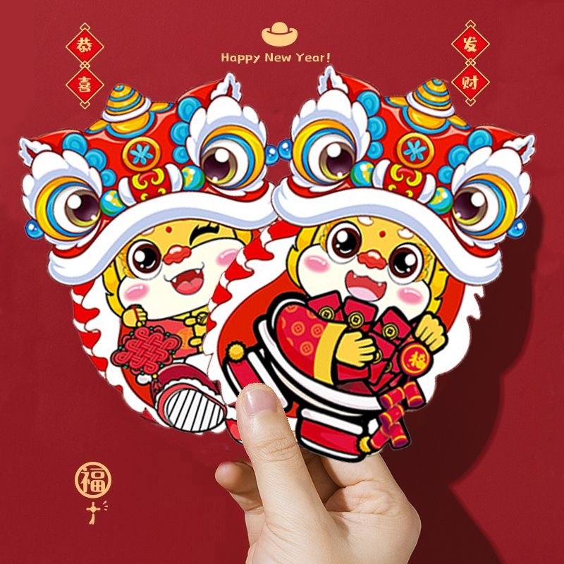 Set 6 Bao Lì Xì Hình Rồng Năm Mới 2024 cny Sáng Tạo Nhiều Màu Sắc angpao