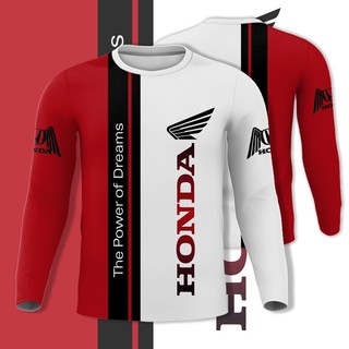 Áo Thun Tay Dài In logo Xe Hơi honda 3d Thời Trang 2023 Cho Nam Và Nữ