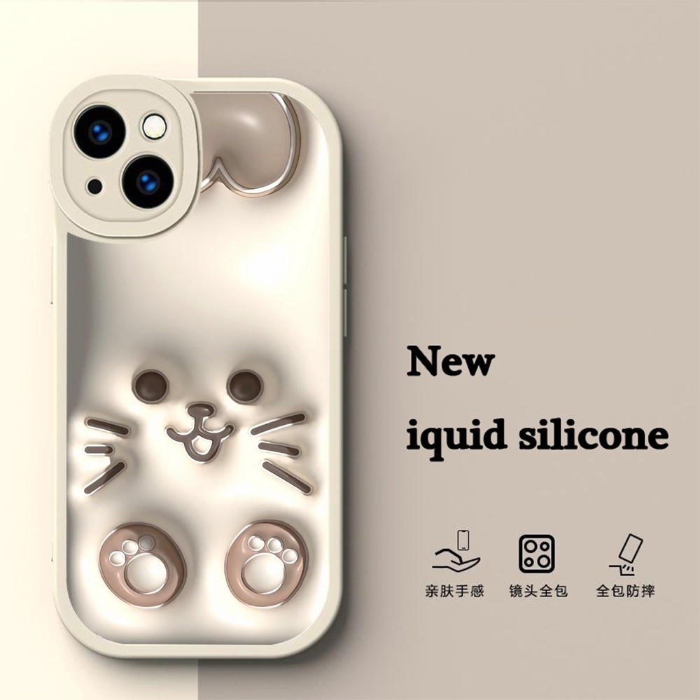 Ốp Điện Thoại Silicon Dẻo Mềm Mại Hình Mèo Hoạt Hình lp5 Cho iphone 11 12 13 mini pro max