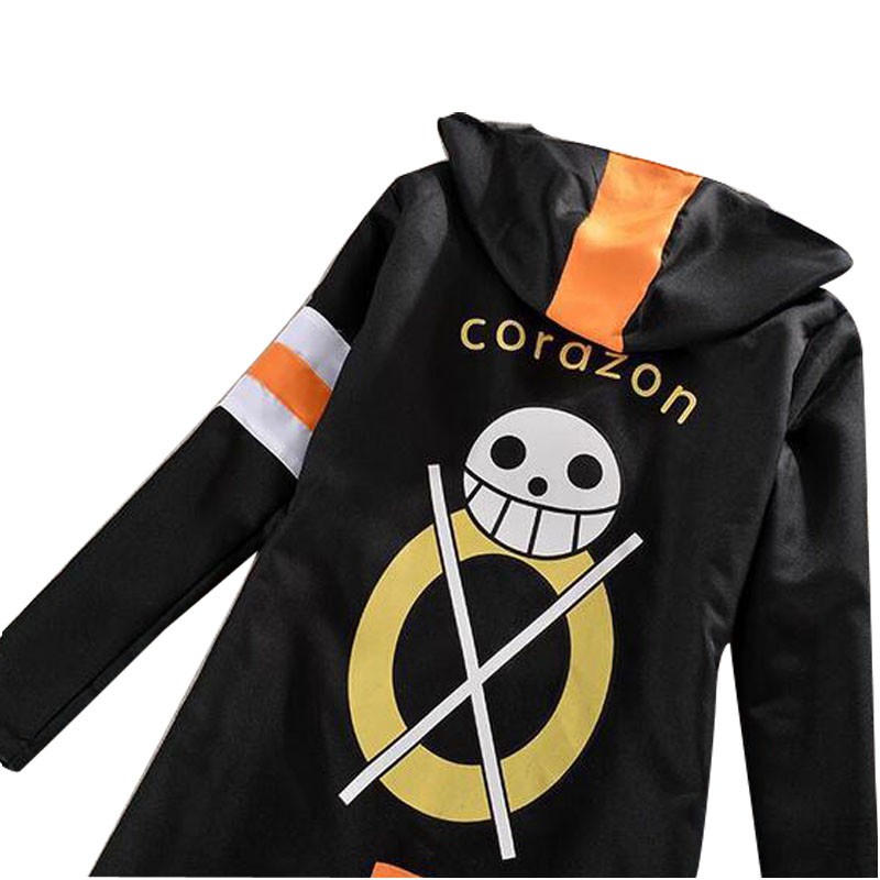 Áo Choàng Tay Dài Màu Đen Hóa Trang Nhân Vật trafalgar law Trong Phim Hoạt Hình one piece