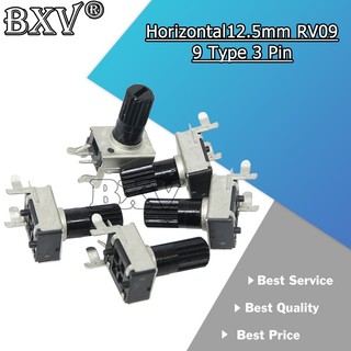 Set 10 chiết áp rv09 12.5mm trục 5k 10k 50k 100k 0932 9 chân