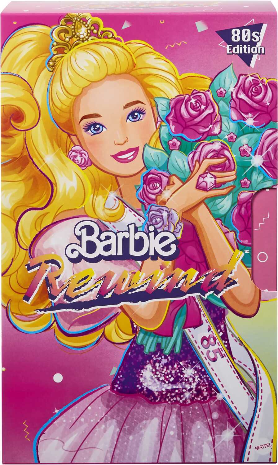 Original Barbie Doll Curly Blonde Hair 80S-Inspired Prom Night Barbie Rewind Series Prom Queen Nostalgic Collectibles an
