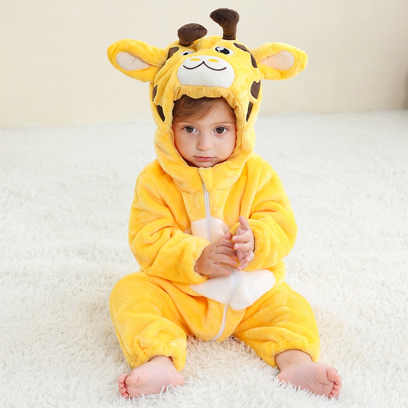 Áo Liền Quần Hình Khủng Long / Kỳ Lân / Khủng Long Dễ Thương Cho Bé Sơ Sinh