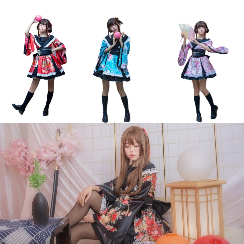 Bộ Đồ Hóa Trang Cô Hầu Gái Màu Trắng Đen Phong Cách lolita