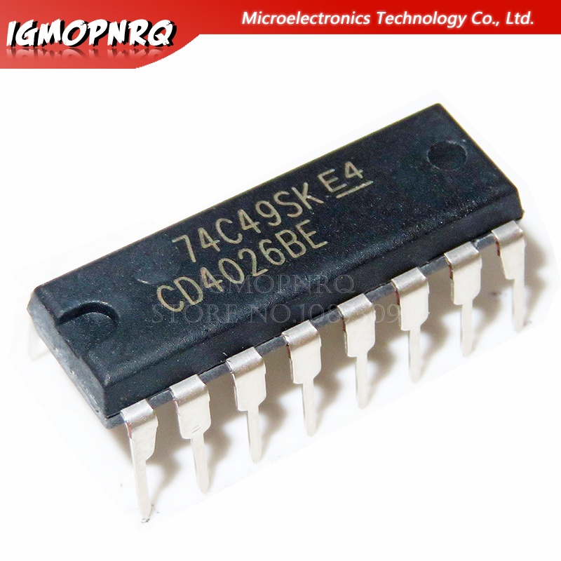 Bộ 10 Linh Kiện Điện Tử CD4026BE DIP CD4026 DIP16