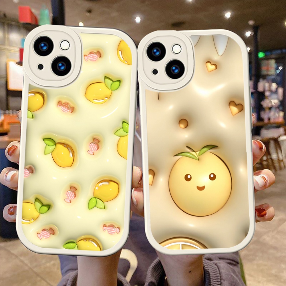 Ốp Điện Thoại tpu silicone Mềm Hình Quả Chanh Cho iphone 11 12 13 mini pro max re11