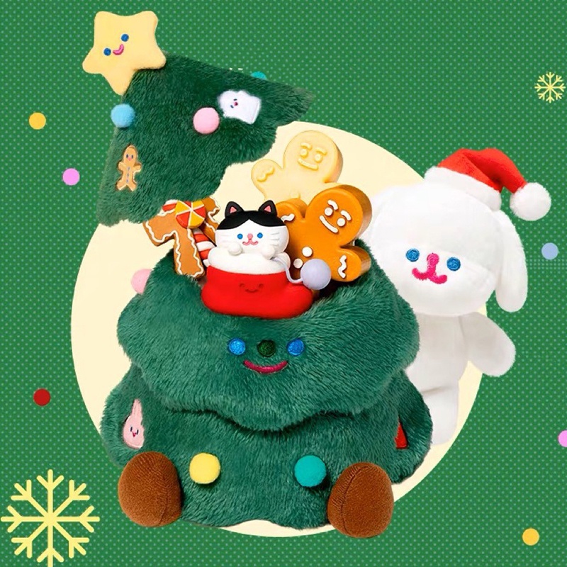 Thú Nhồi Bông Hình Chú Chó Giáng Sinh 2 Trong 1 30cm Mềm Mại Trang Trí Giáng Sinh