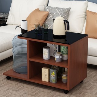 Sofa di chuyển nhỏ đơn giản bên vài tủ đa chức năng bàn trà với bánh xe