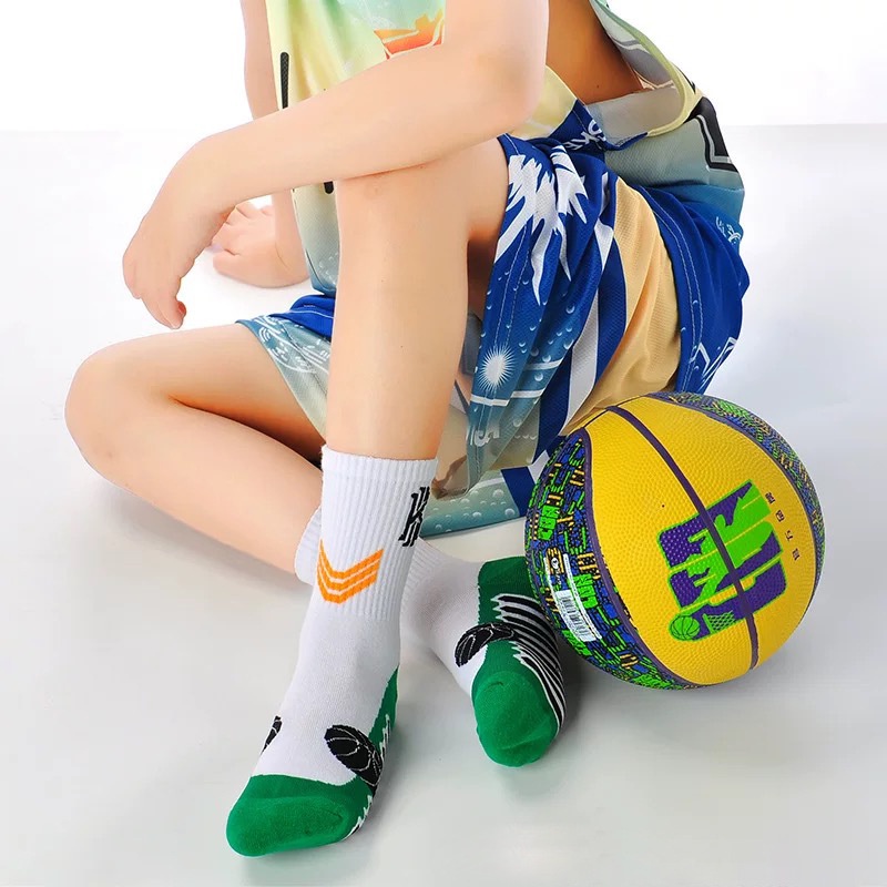 Vớ cotton Thoáng Khí Cao Đến Mắt Cá Chân nba Cho Bé Trai 8-15 Tuổi