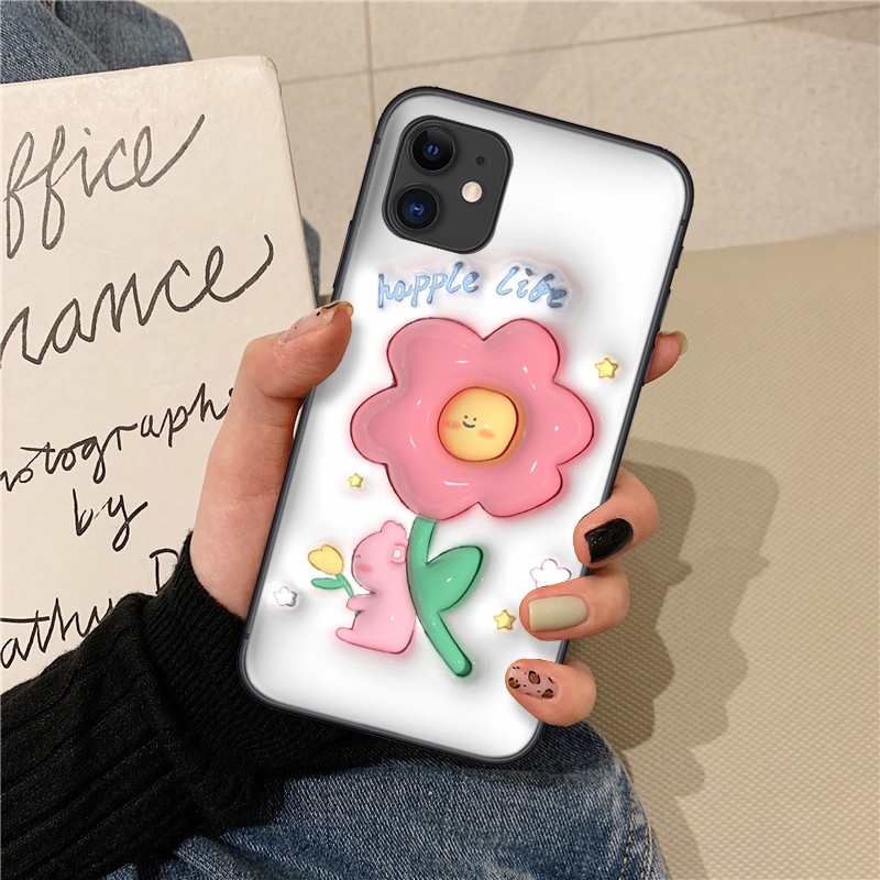 Ốp Điện Thoại Dẻo Họa Tiết Hoa Dễ Thương Cho samsung note 10 lite 20 ultra s22 plus ty12