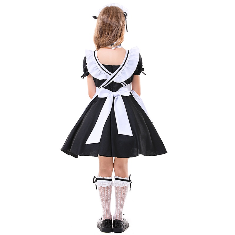 Trang Phục Hóa Trang Cô Hầu Gái Màu Trắng Đen Phong Cách lolita