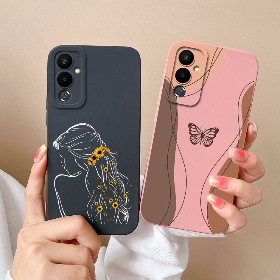 Bao Da Điện Thoại Siêu Mỏng Chống Sốc Hình Hoa Bướm Cho tecno pova 4 pro tecno pova 4 Ốp