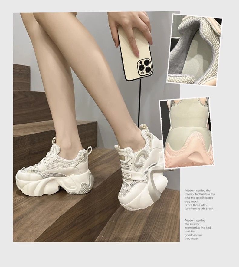 Giày Thể Thao Đế Dày Phối Lưới Thoáng Khí Thời Trang Mùa Hè 2023 Mới Cho Nữ