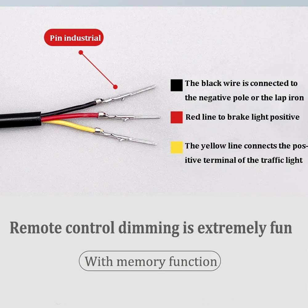 Đèn led rgb Có Dây Điều Khiển Từ Xa Chống Va Chạm An Toàn 7 Màu Sắc Dành Cho Xe Hơi Xe Máy scooter