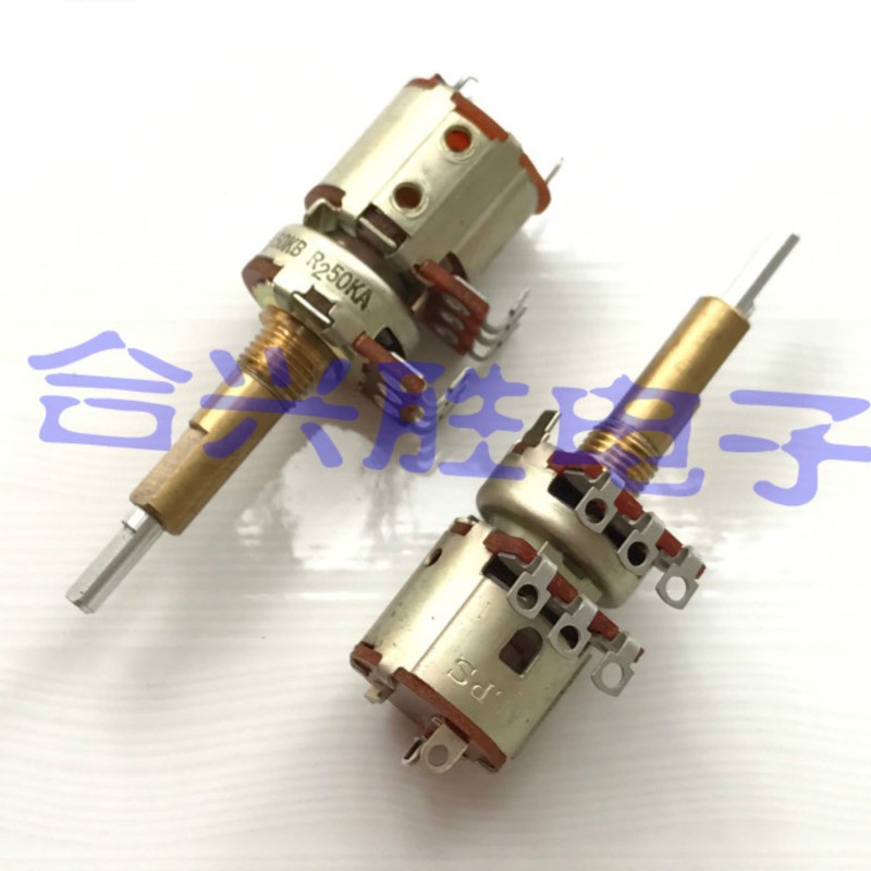 1 Chiếc 16 Loại Trục Kép Điều Chỉnh Đôi Điện Áp Xoay Có Công Tắc Duplex A50K B50K Bent Feet