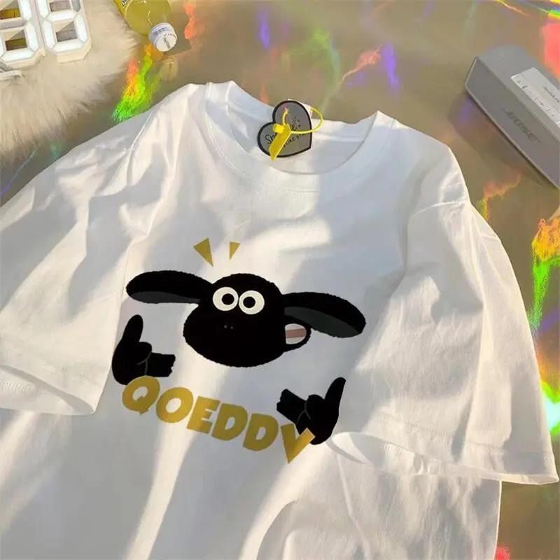 Áo Thun 100% cotton Tay Ngắn Dáng Rộng Thời Trang Mùa Hè Cho Nữ