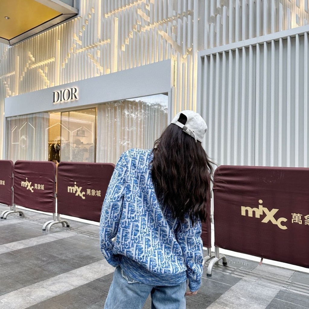 Áo Sweater Dệt Kim Cổ Tròn In Chữ Thời Trang Thu Đông Cho Nam Và Nữ