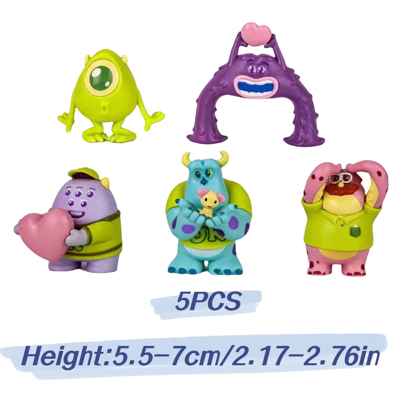 Set 5 Mô Hình Nhân Vật Phim Monster university Sullivan mike wazowski don Carolton Bằng pvc Trang Trí halloween Cho Bé