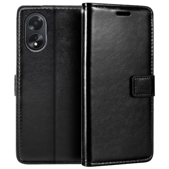 Ốp Bao Da pu Điện Thoại Nắp Lật Kèm Ngăn Đựng Thẻ Khóa Nam Châm Cho oppo a18 4g a38 4g