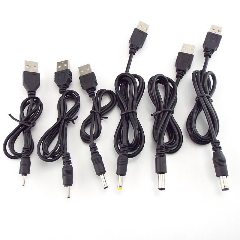 Dây Cáp Nối Dài Chuyển Đổi Cổng USB Sang Cổng 5V DC 3.5 * 1.35mm 2.0 * 0.6mm 2.5 * 0.7mm 4.0 * 1.7mm 5.5 * 2.1mm 5.5 * 2.5mm VN