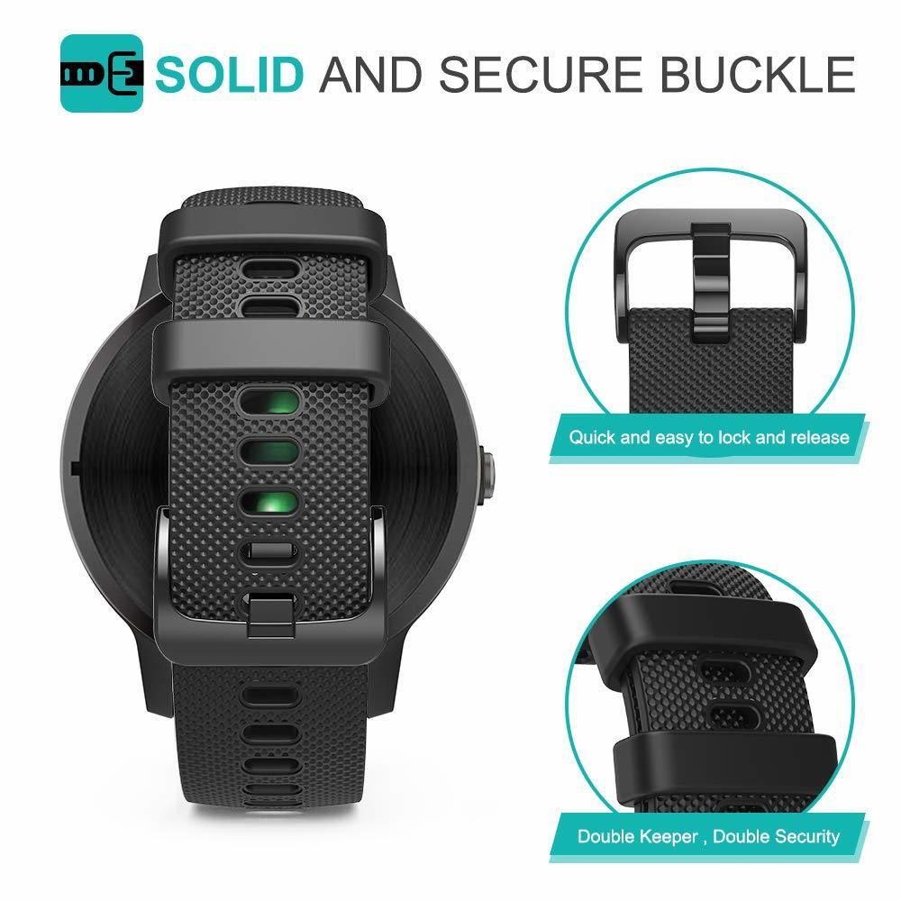 YIFILM Dây Đeo Silicon Thay Thế Cho Đồng Hồ garmin vivoactive 3 venu 2 sq vivoactive 4 4s forerunner 645 245m
