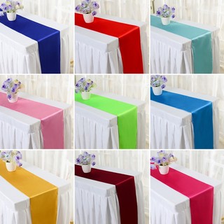 Khăn trải bàn satin 30x275cm trang trí tiệc cưới
