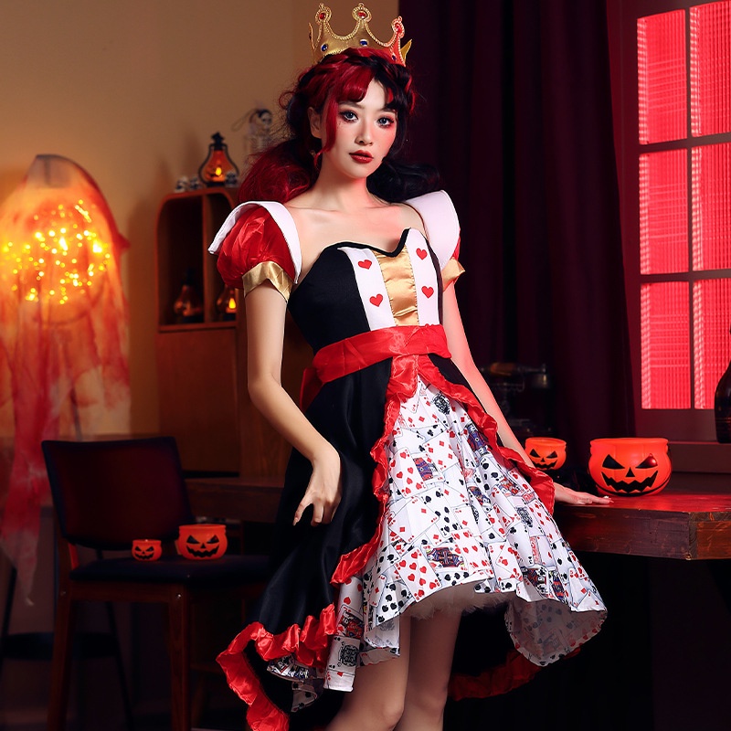 Alice Bộ Đồ Hóa Trang Nữ Hoàng Màu Đỏ Quyến Rũ Cho Nữ Dịp halloween