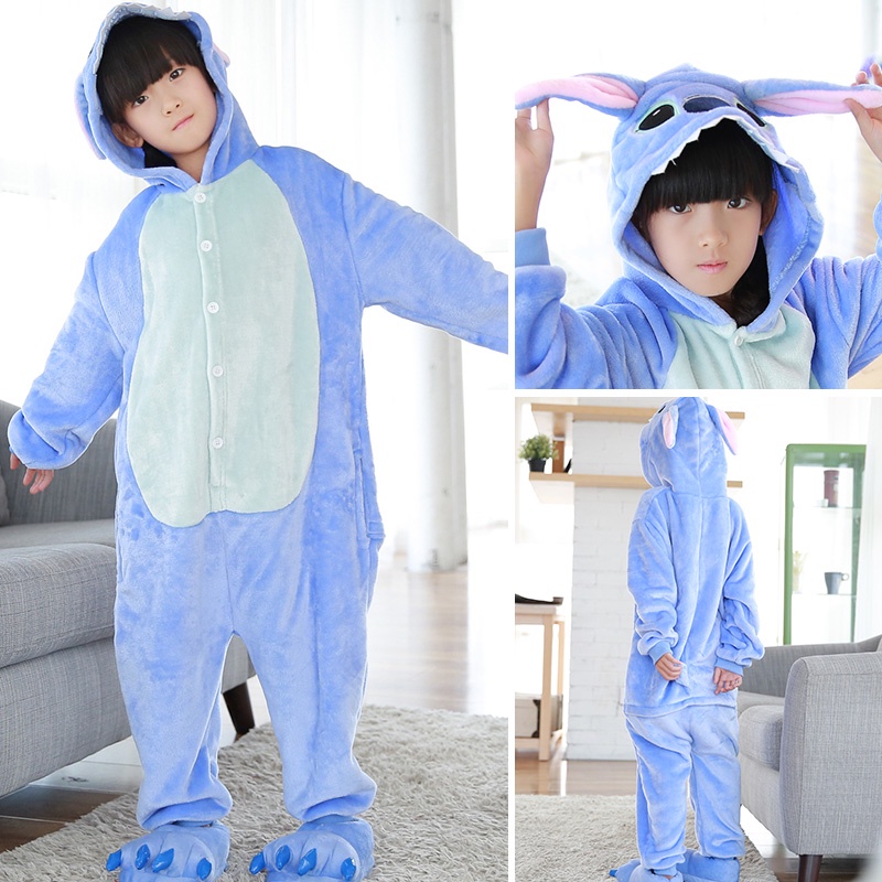 Bộ Đồ Ngủ Liền Thân Hóa Trang Khủng Long Hoạt Hình pikachu / Khủng Long Bằng Vải flannel Dành Cho Bé Trai Gái