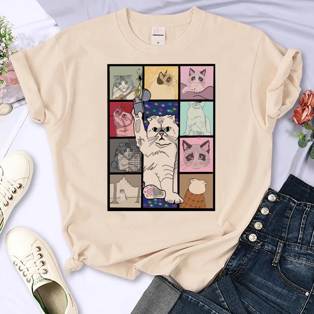 Áo Thun Nữ Tay Ngắn In Hình manga girl Phong Cách harajuku 2000s