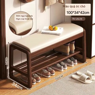 Gỗ thật nhập hộ đổi trước nhà có thể tủ ngồi dài kiểu Trung Quốc mới vào cửa mang giày ghế