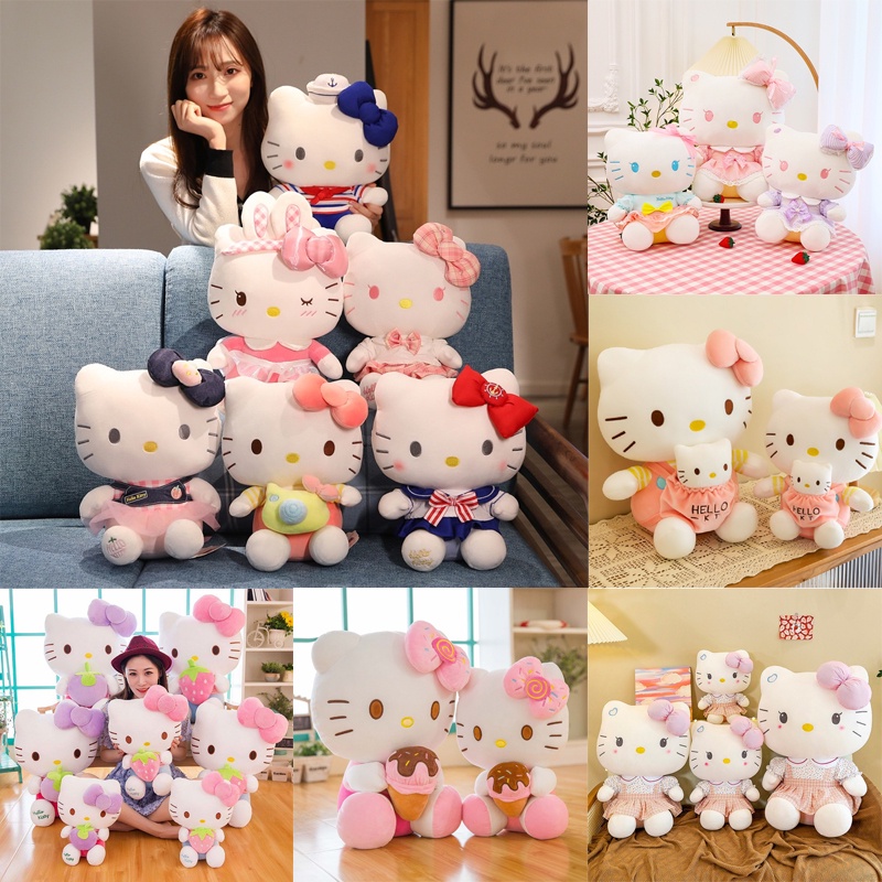 Sanrio hello kitty Cao Bồi Nhồi Bông 30cm Đáng Yêu