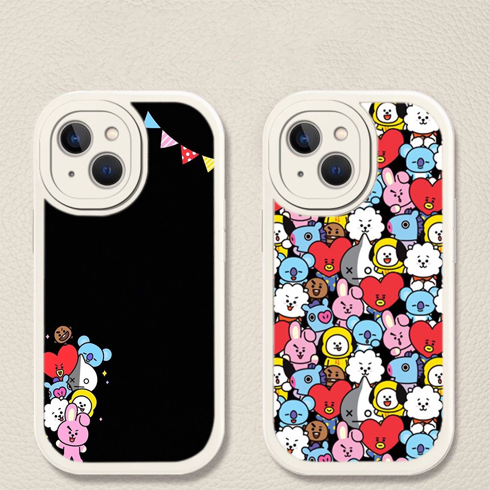 Ốp Điện Thoại Mềm In Hình bt21 Cho iphone 14 plus 15 pro max Hoạt Hình