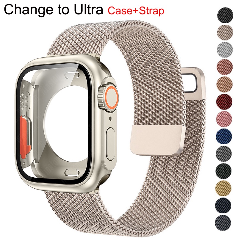 Bộ Ốp Bảo Vệ + Dây Đeo Đồng Hồ apple watch 44mm 45mm 8 7 6 5 4 se